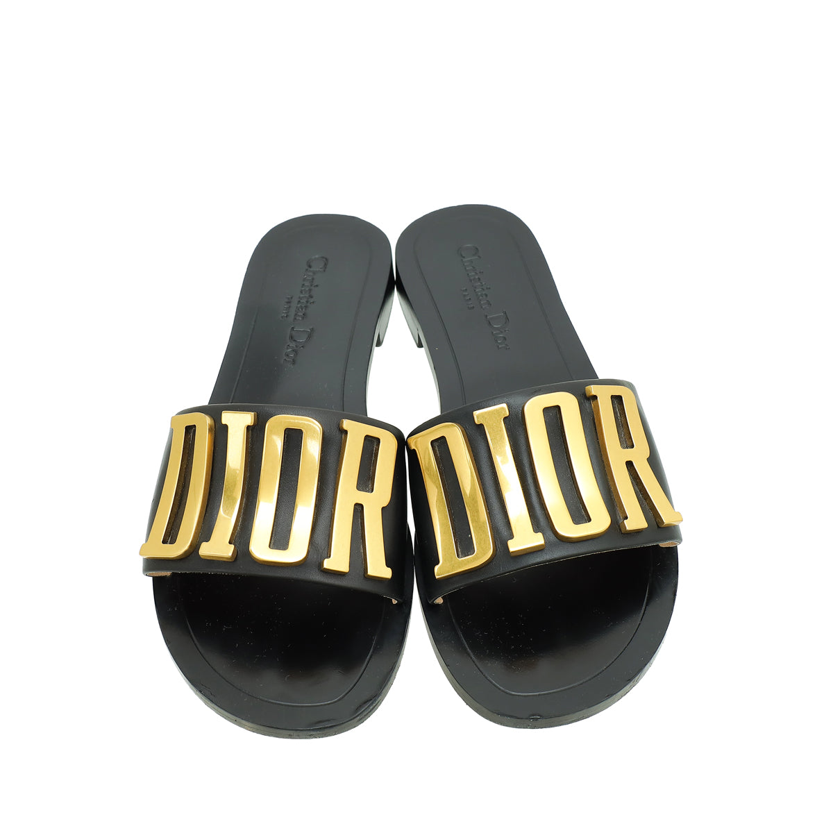 Christian Dior Black Dio(r)evolution Slide Sandals 38