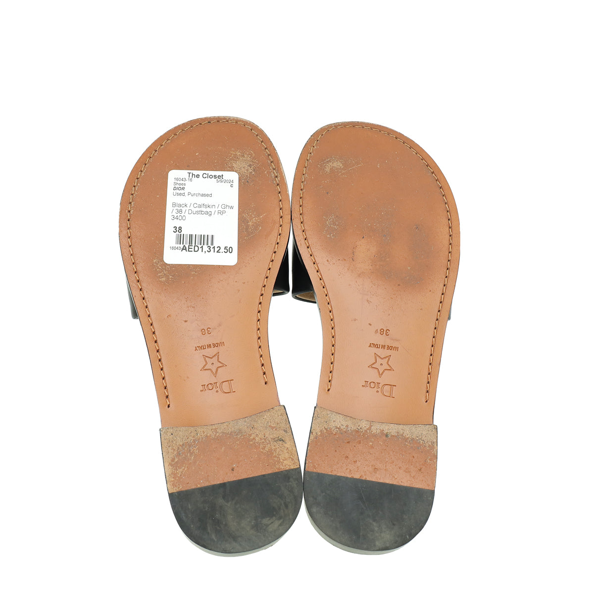 Christian Dior Black Dio(r)evolution Slide Sandals 38 – THE CLOSET