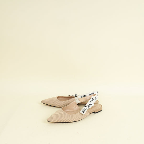 Christian Dior Beige J'adior Flat Slingback 38