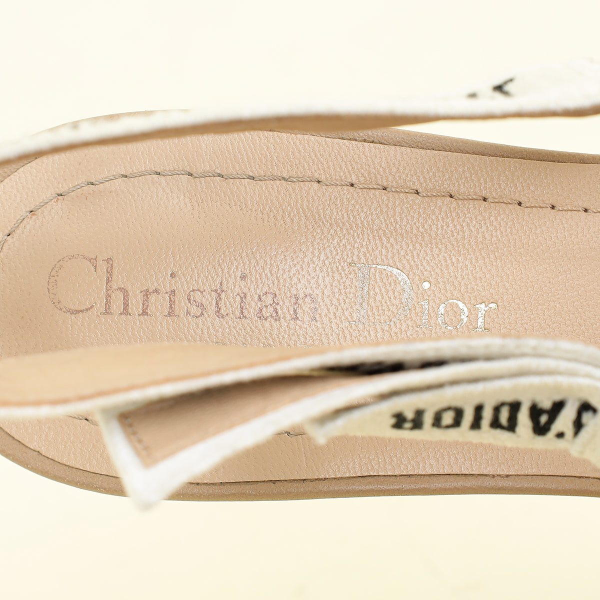 Christian Dior Beige J'adior Flat Slingback 38