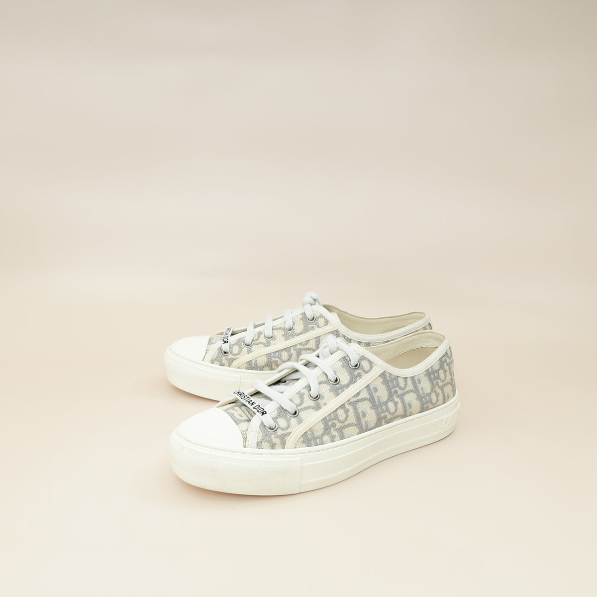 Christian Dior Grey Oblique Walk'N'Dior Sneaker 38-Christian Dior-THE CLOSET