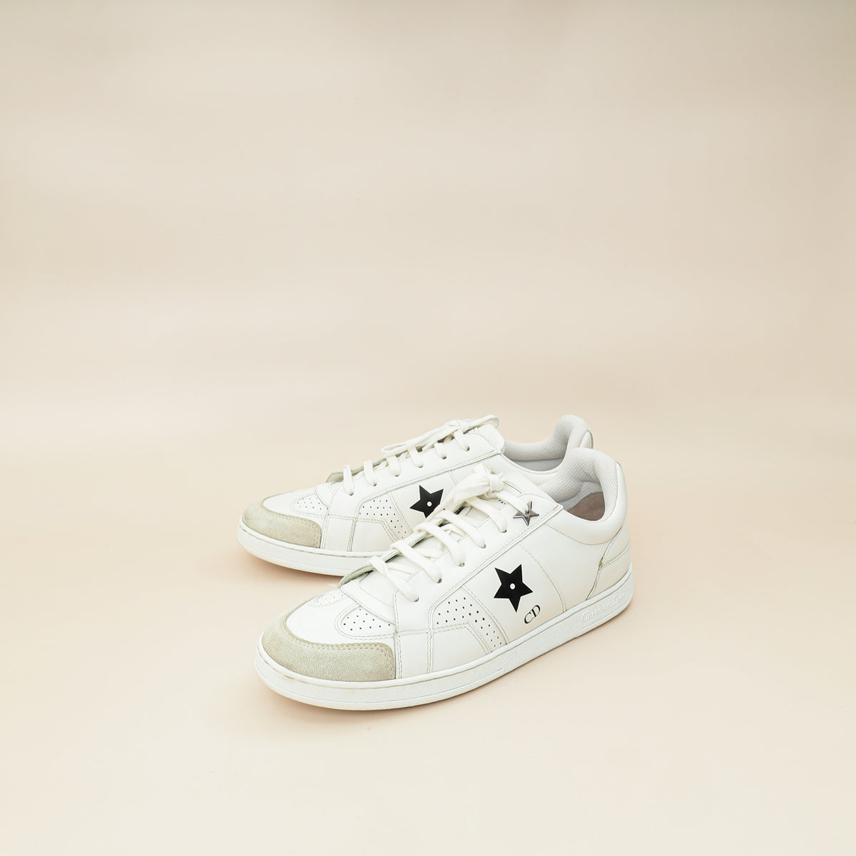 Christian Dior White CD Star Trainer Sneaker 38-Christian Dior-THE CLOSET