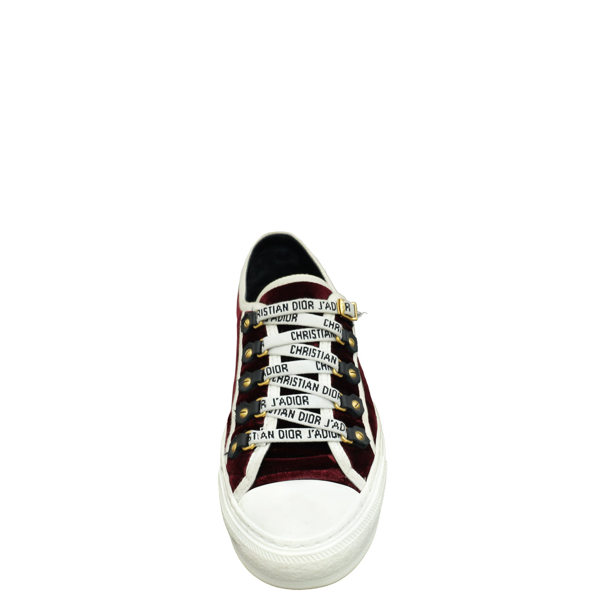 Christian Dior Burgundy Velvet Walk'n'Dior Low Top Sneaker 38.5-Christian Dior-THE CLOSET