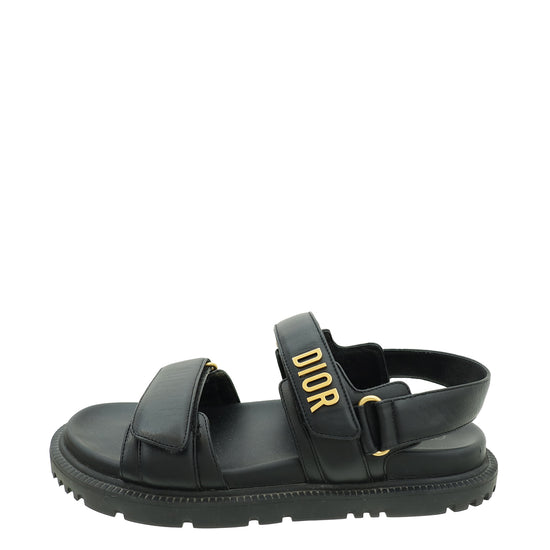 Christian Dior Black Dioract Sandal 38