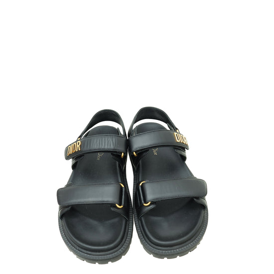 Christian Dior Black Dioract Sandal 38