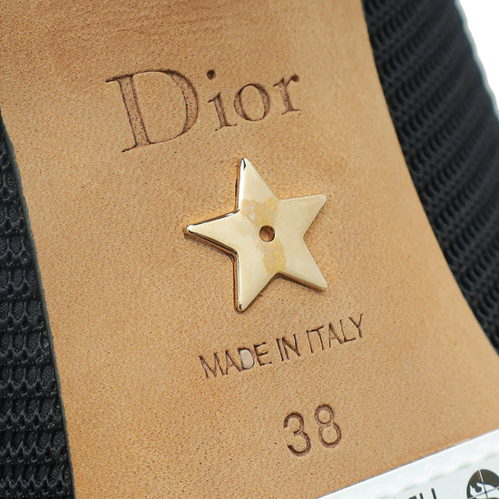 Christian Dior Black J'adior Ribbon Technical Fabric Pump 38