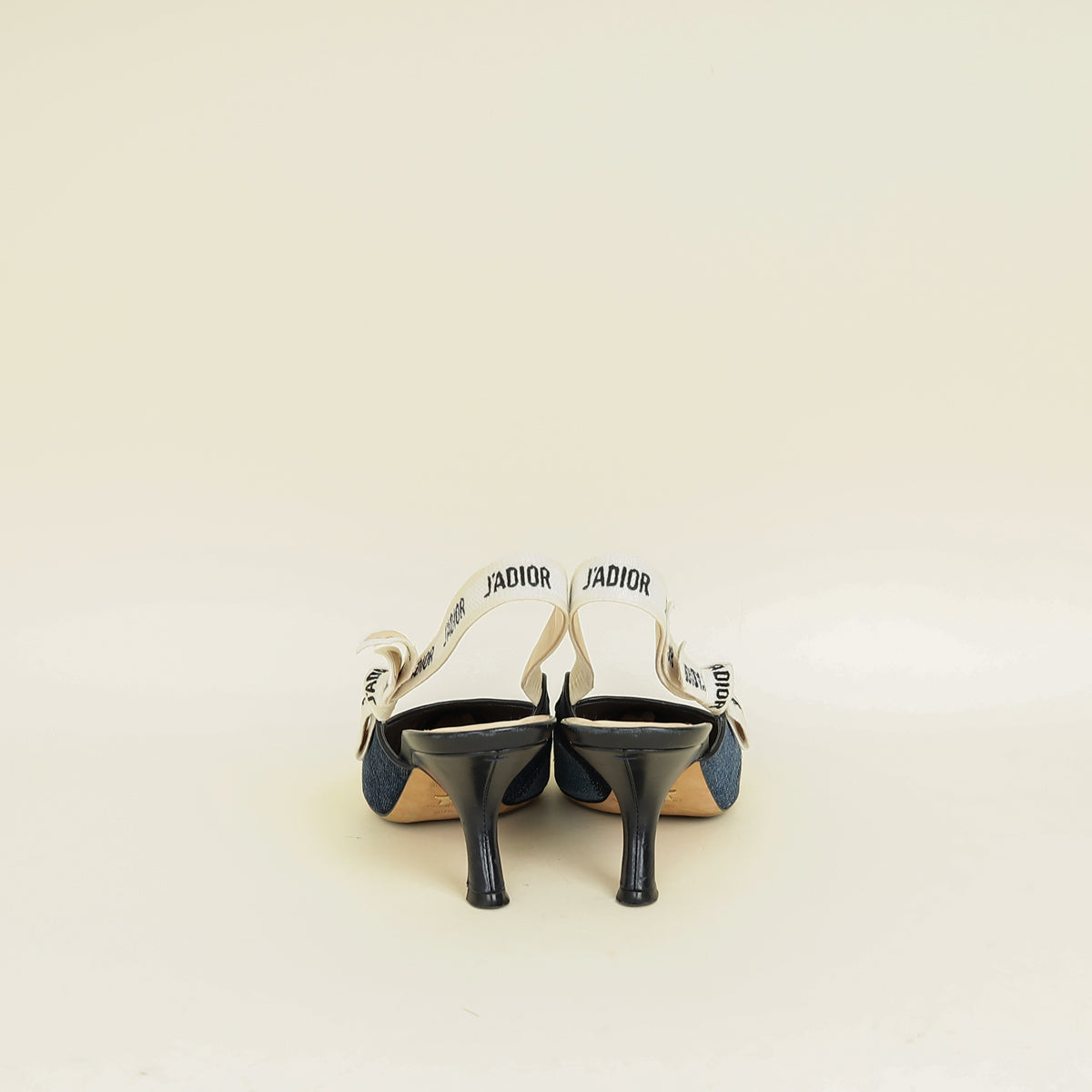 Christian Dior Blue J'adior Patchwork Denim Slingback Pump 39.5