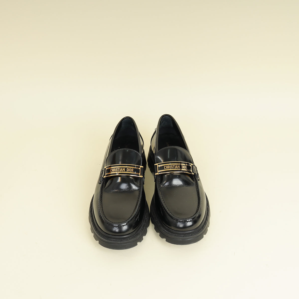Christian Dior Black Code Loafers 39.5