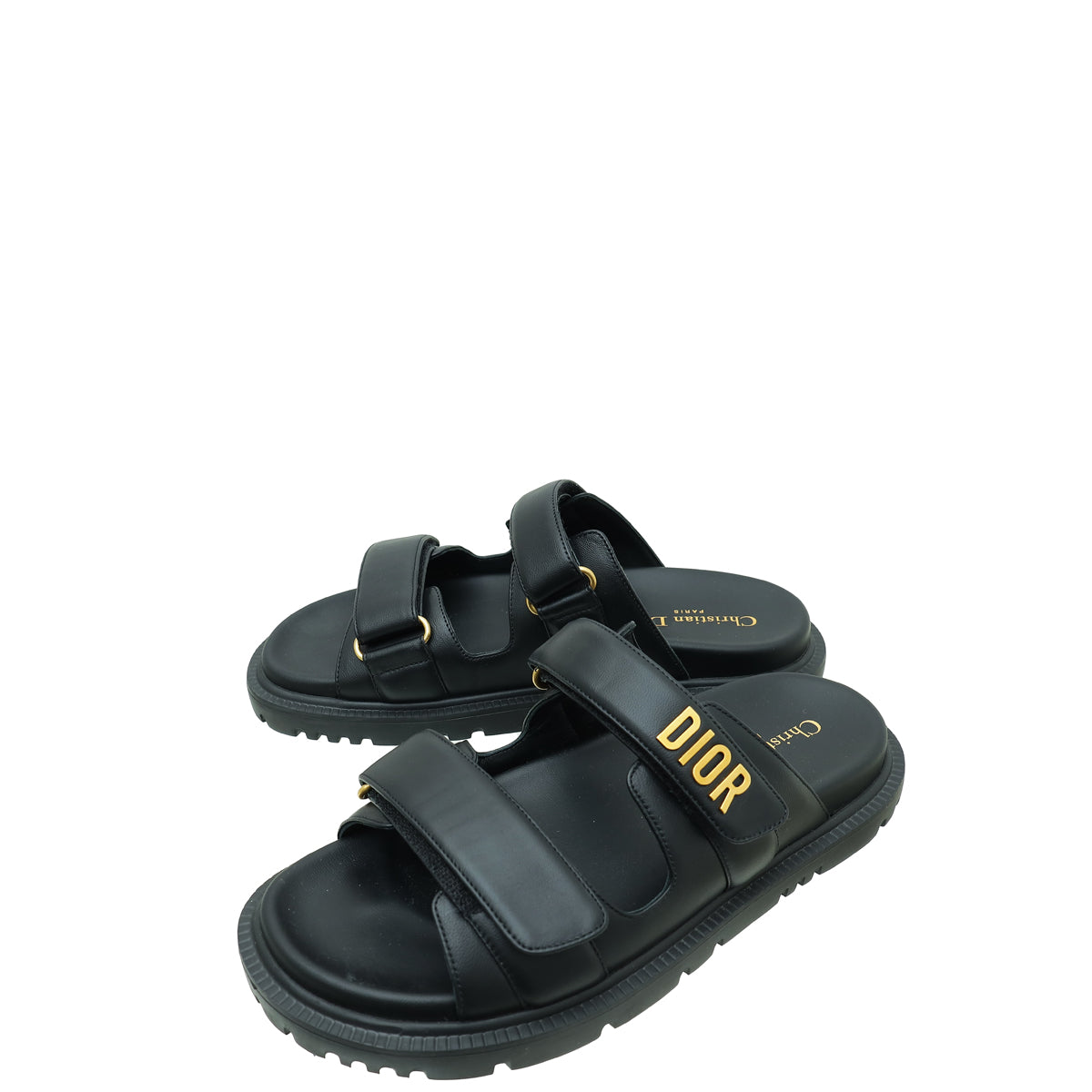 Christian Dior Black Dioract Slide Sandal 39