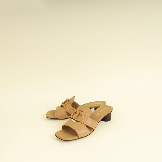 Christian Dior Beige 30 Montaigne Heeled Slide Mules 39