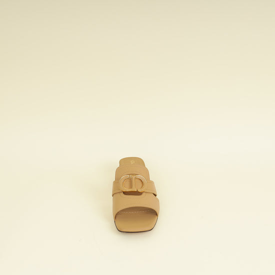 Christian Dior Beige 30 Montaigne Heeled Slide Mules 39