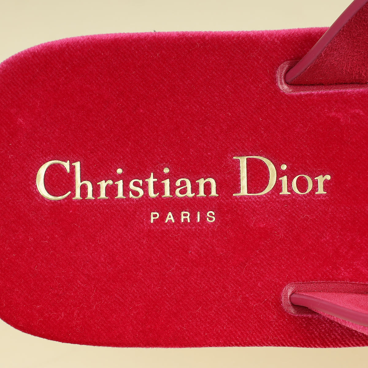 Christian Dior Rani Pink Velvet Diorsea Thong Sandal 39