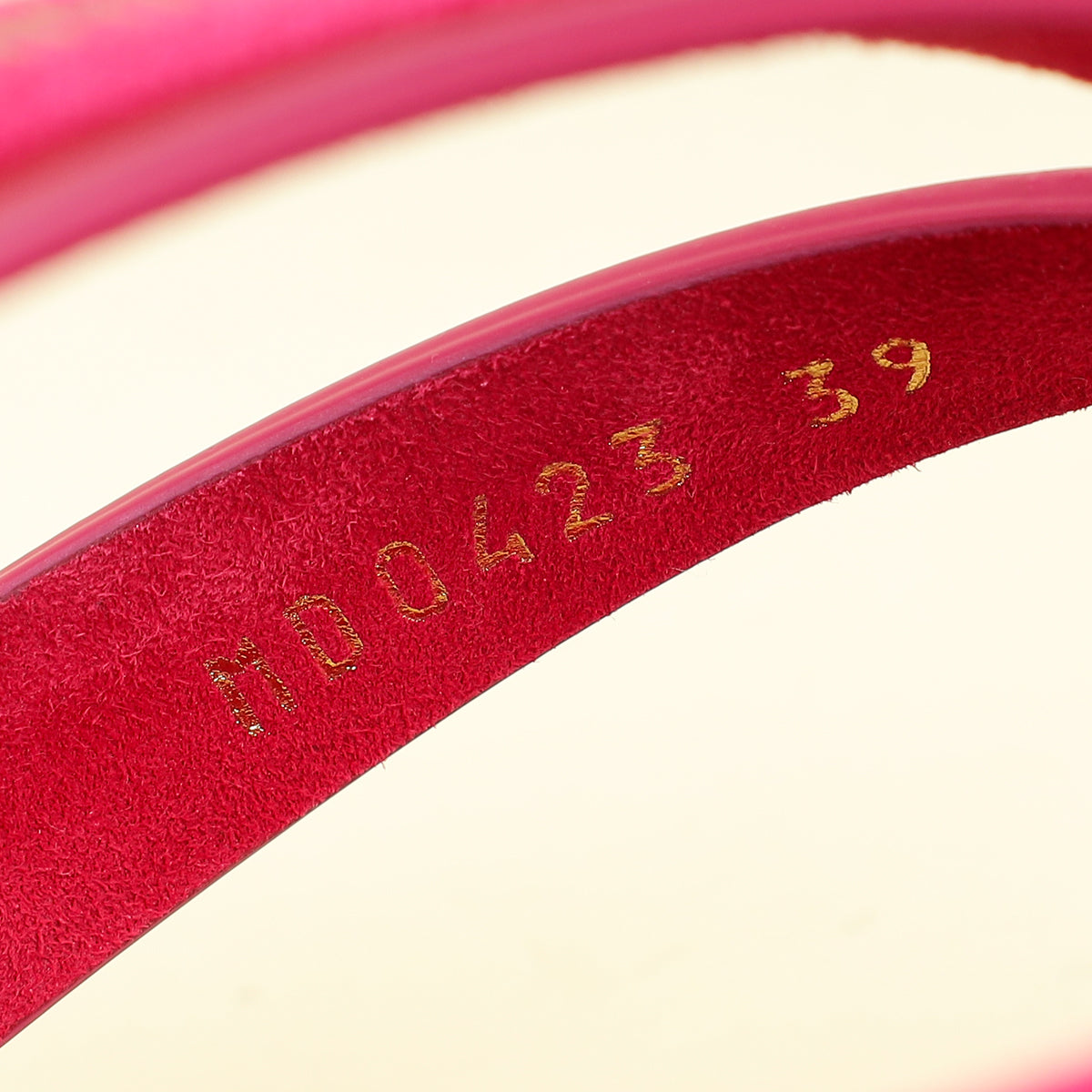 Christian Dior Rani Pink Velvet Diorsea Thong Sandal 39