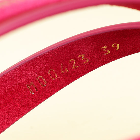 Christian Dior Rani Pink Velvet Diorsea Thong Sandal 39