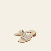 Christian Dior Beige Dway Raffia Mules Sandal 39
