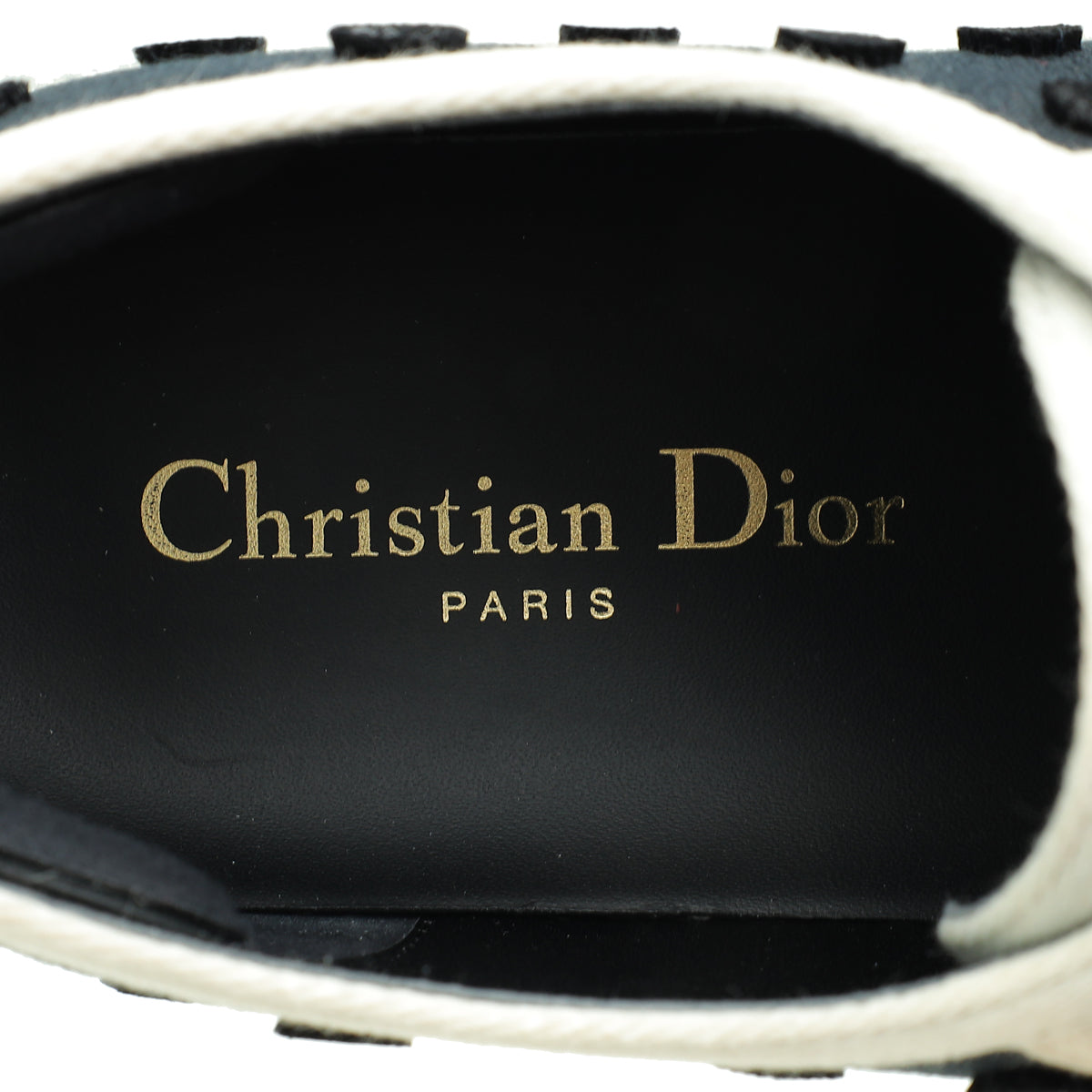 Christian Dior Black Walk'n'Dior Dot Canvas Sneaker 40