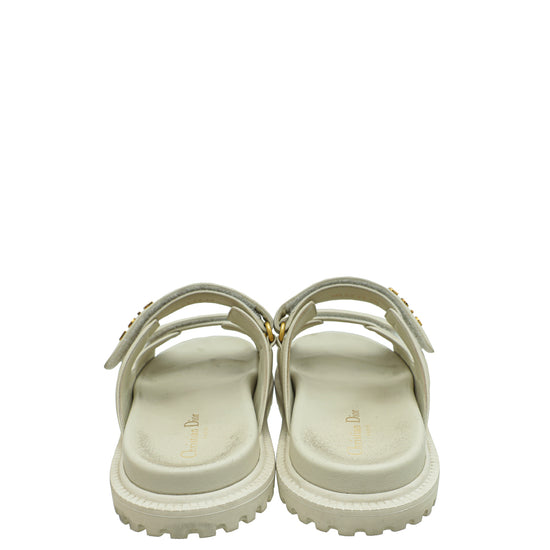 Christian Dior Cream Act Slide Sandals 40