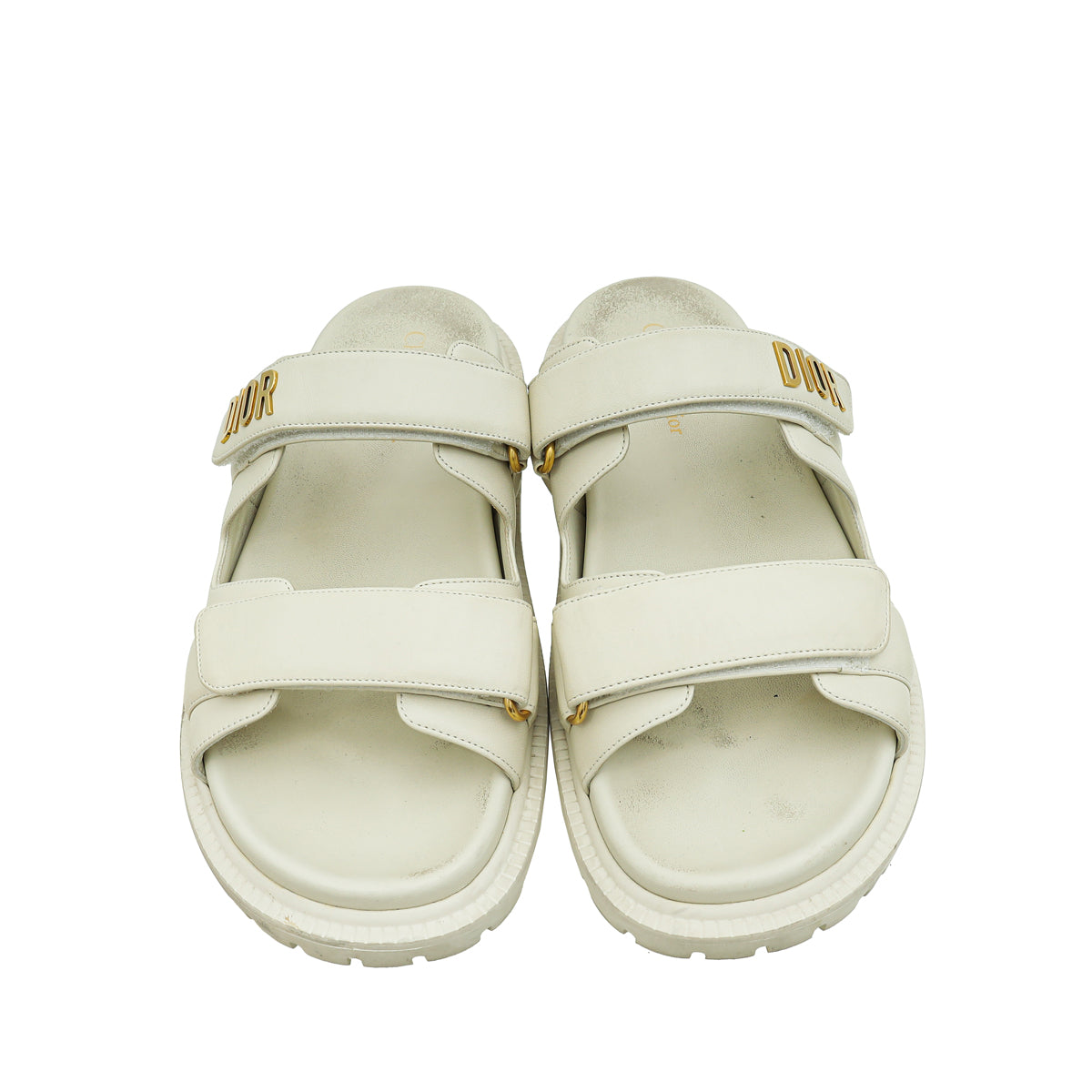 Christian Dior Cream Act Slide Sandals 40