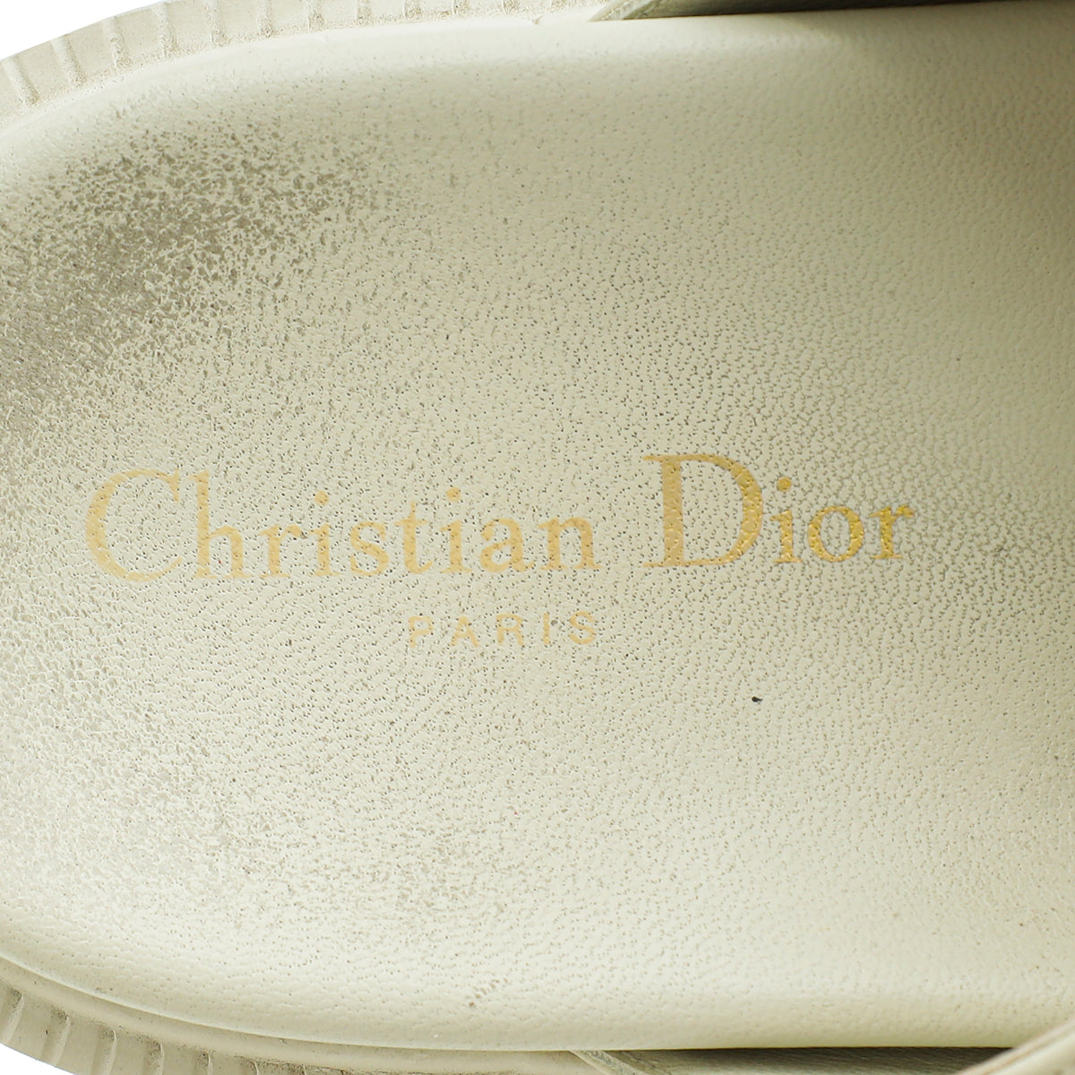 Christian Dior Cream Act Slide Sandals 40