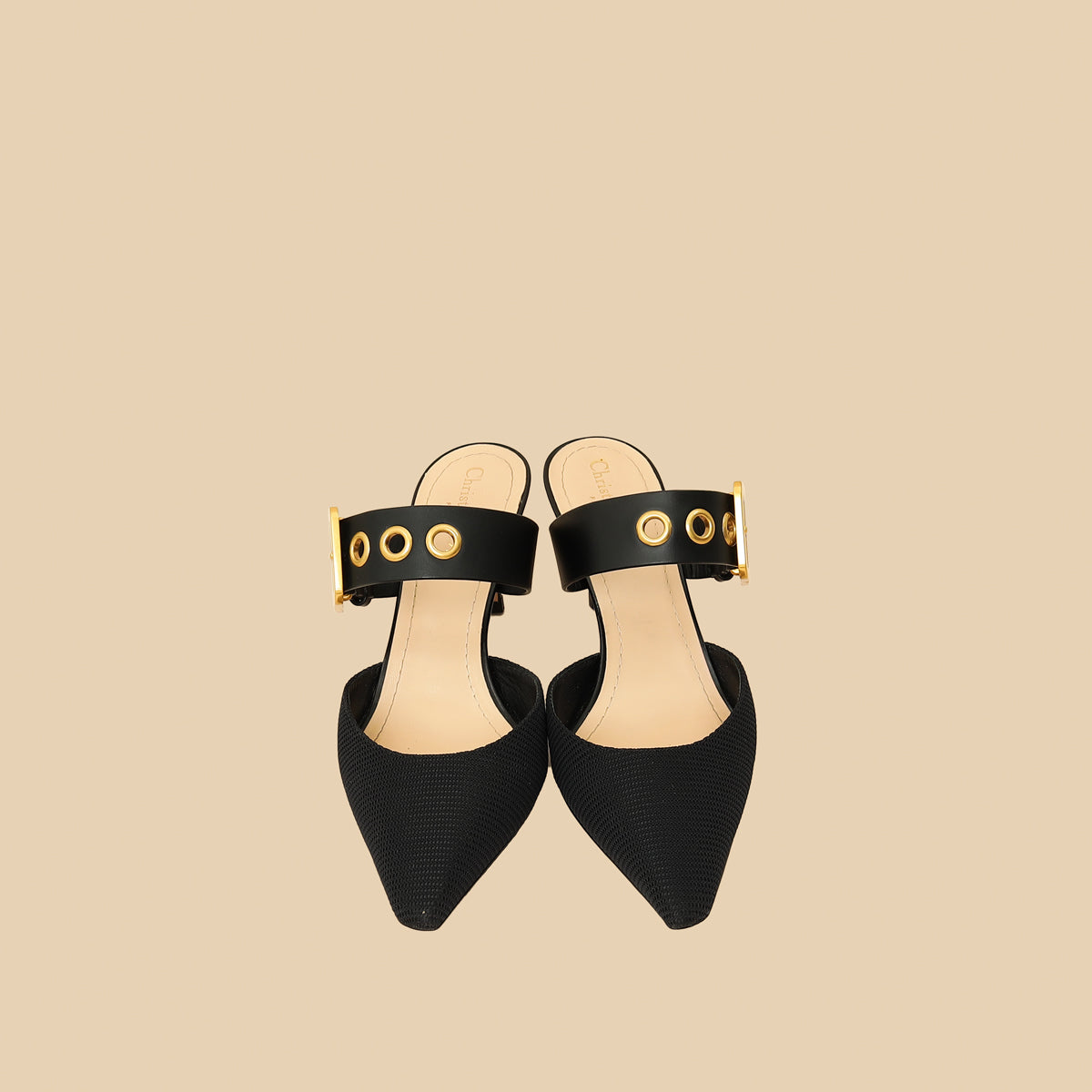 Christian Dior Black D-Dior Heeled Mules 40-Christian Dior-THE CLOSET