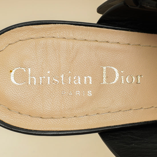 Christian Dior Black D-Dior Heeled Mules 40-Christian Dior-THE CLOSET