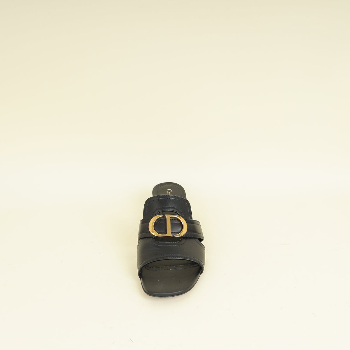 Christian Dior Black 30 Montaigne Heeled Slides 40