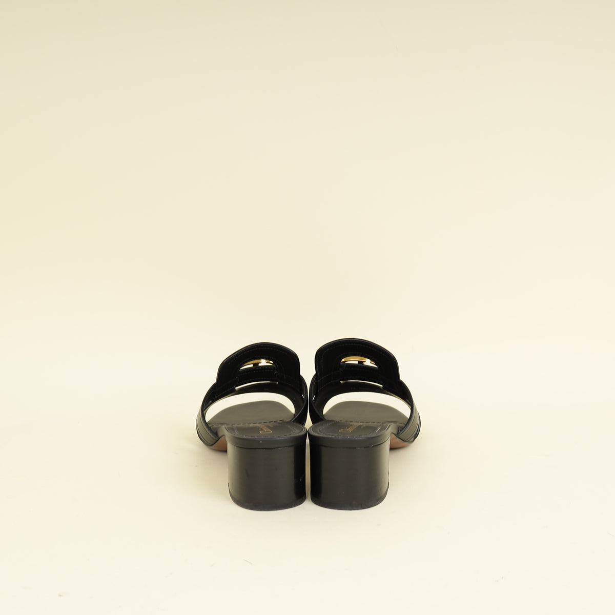 Christian Dior Black 30 Montaigne Heeled Slides 40