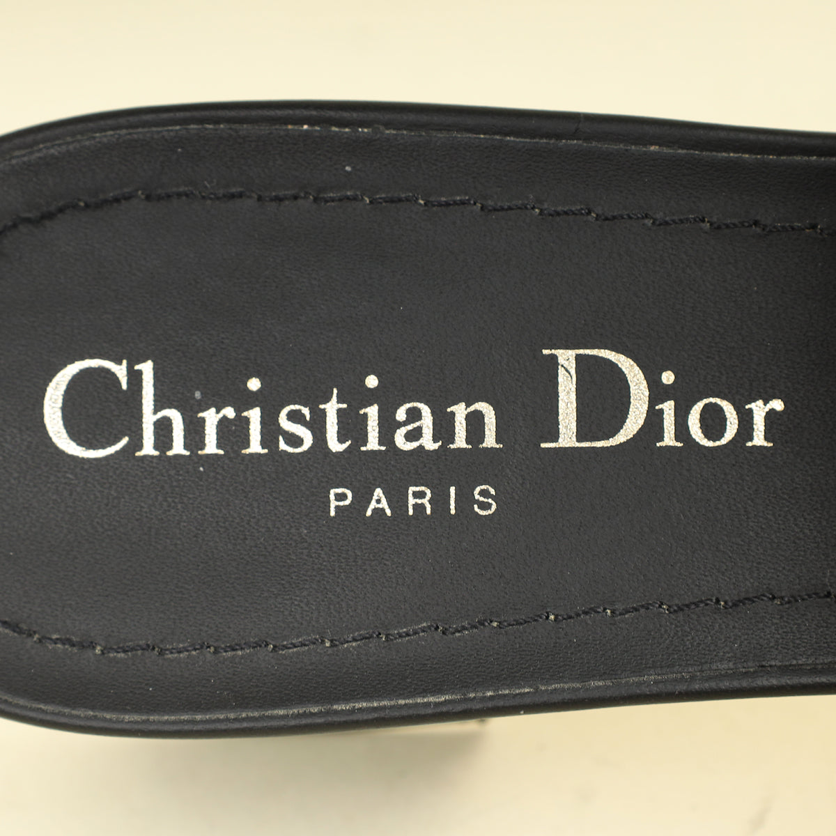 Christian Dior Black 30 Montaigne Heeled Slides 40