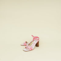 Christian Dior Bicolor Toile de Jouy Soleil Ankle Strap Sandals 40