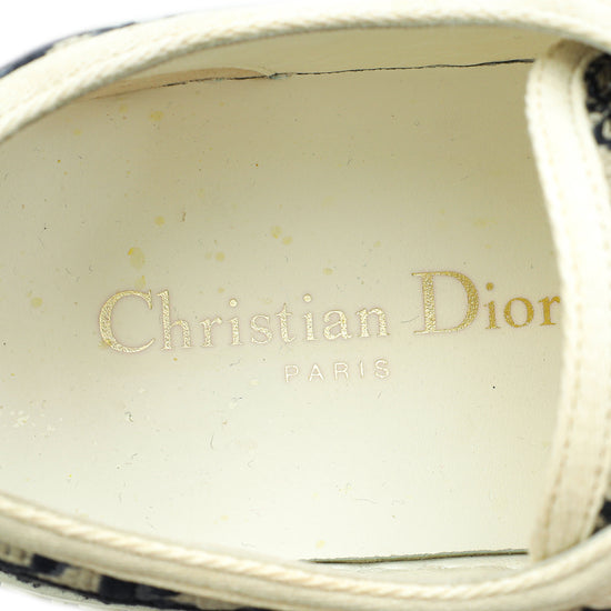 Christian Dior Navy Blue Oblique Walk N' Dior Low Top Sneaker 39.5