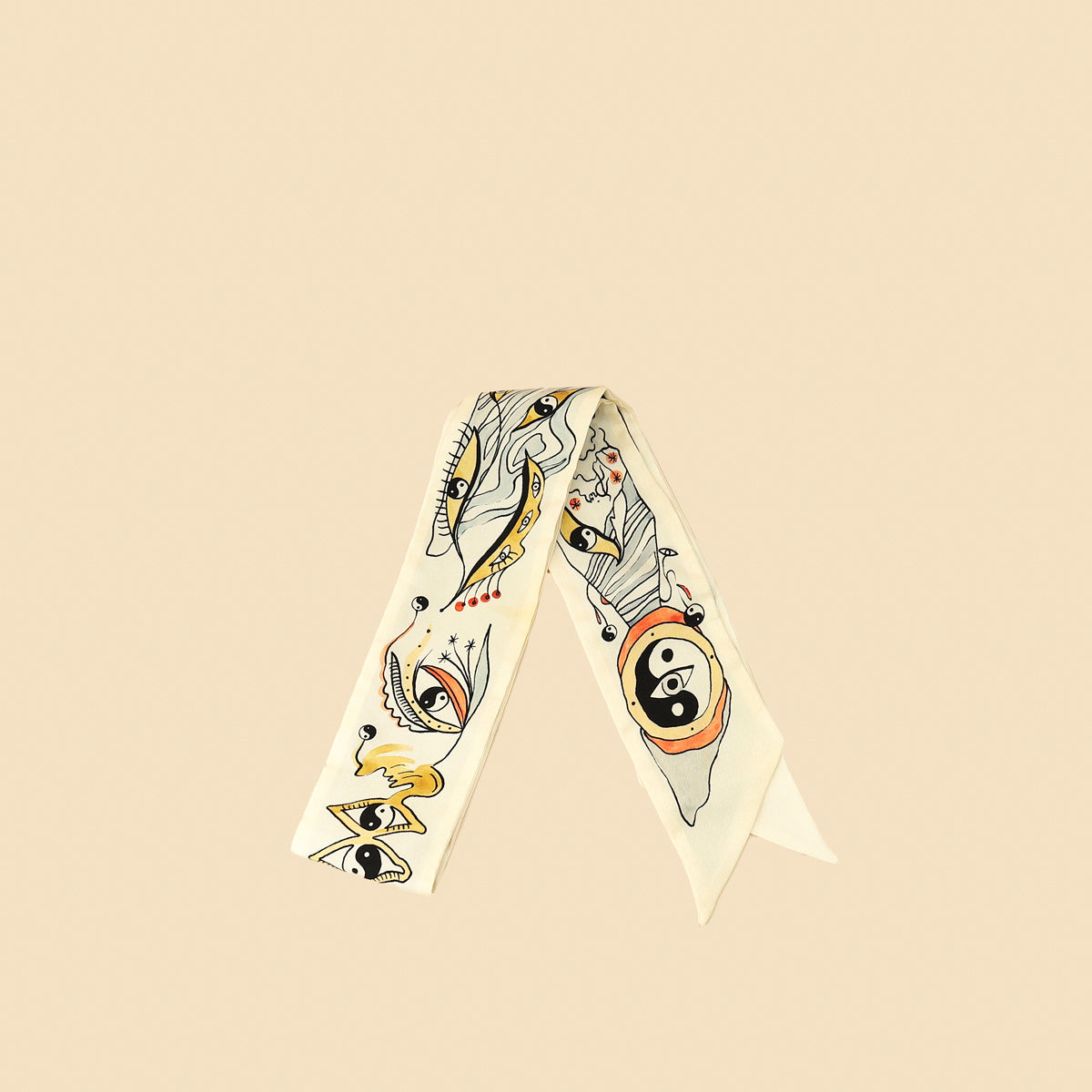 Christian Dior Multicolor Silk ABCDior Y Yin Yang Mitzah Scarf-Christian Dior-THE CLOSET