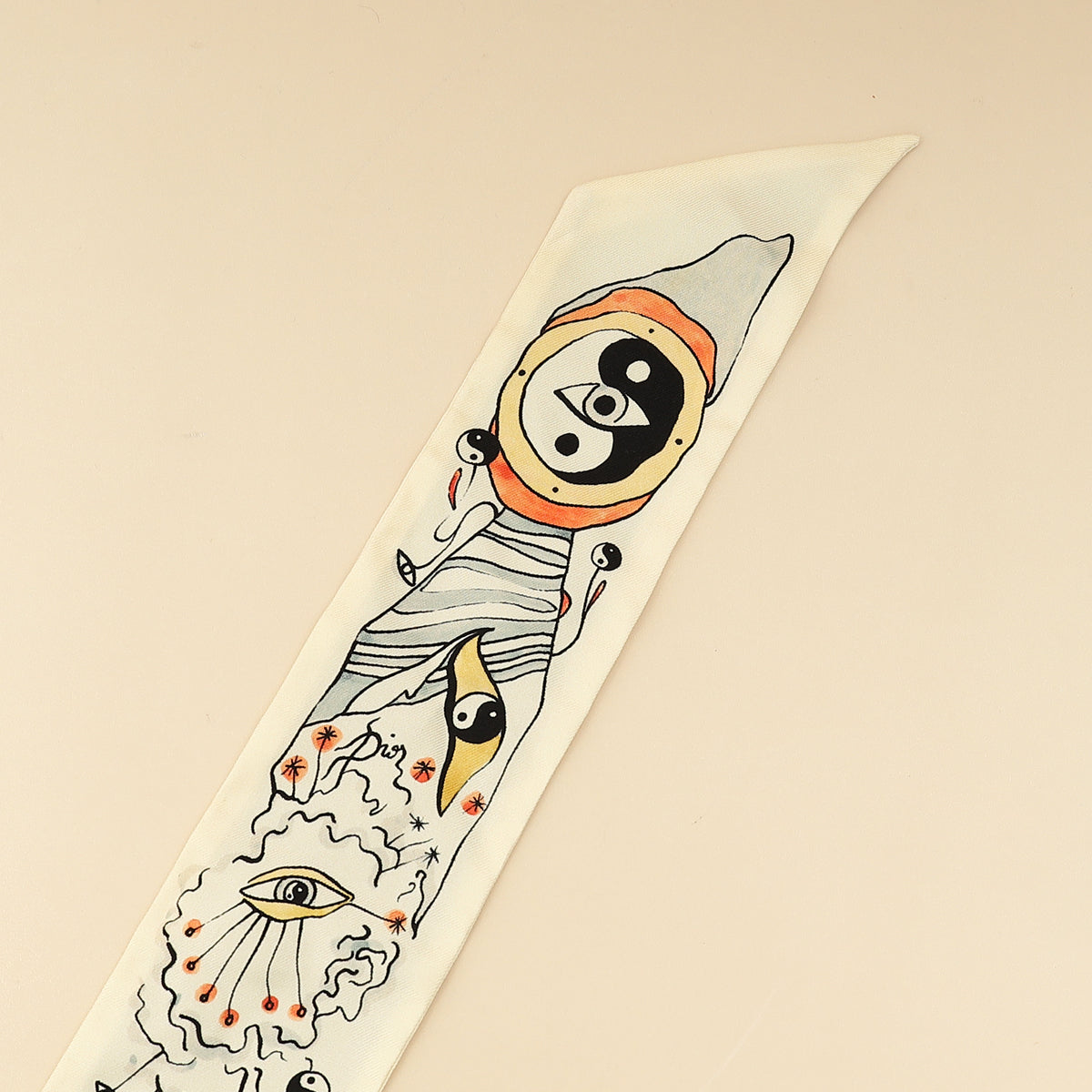 Christian Dior Multicolor Silk ABCDior Y Yin Yang Mitzah Scarf-Christian Dior-THE CLOSET