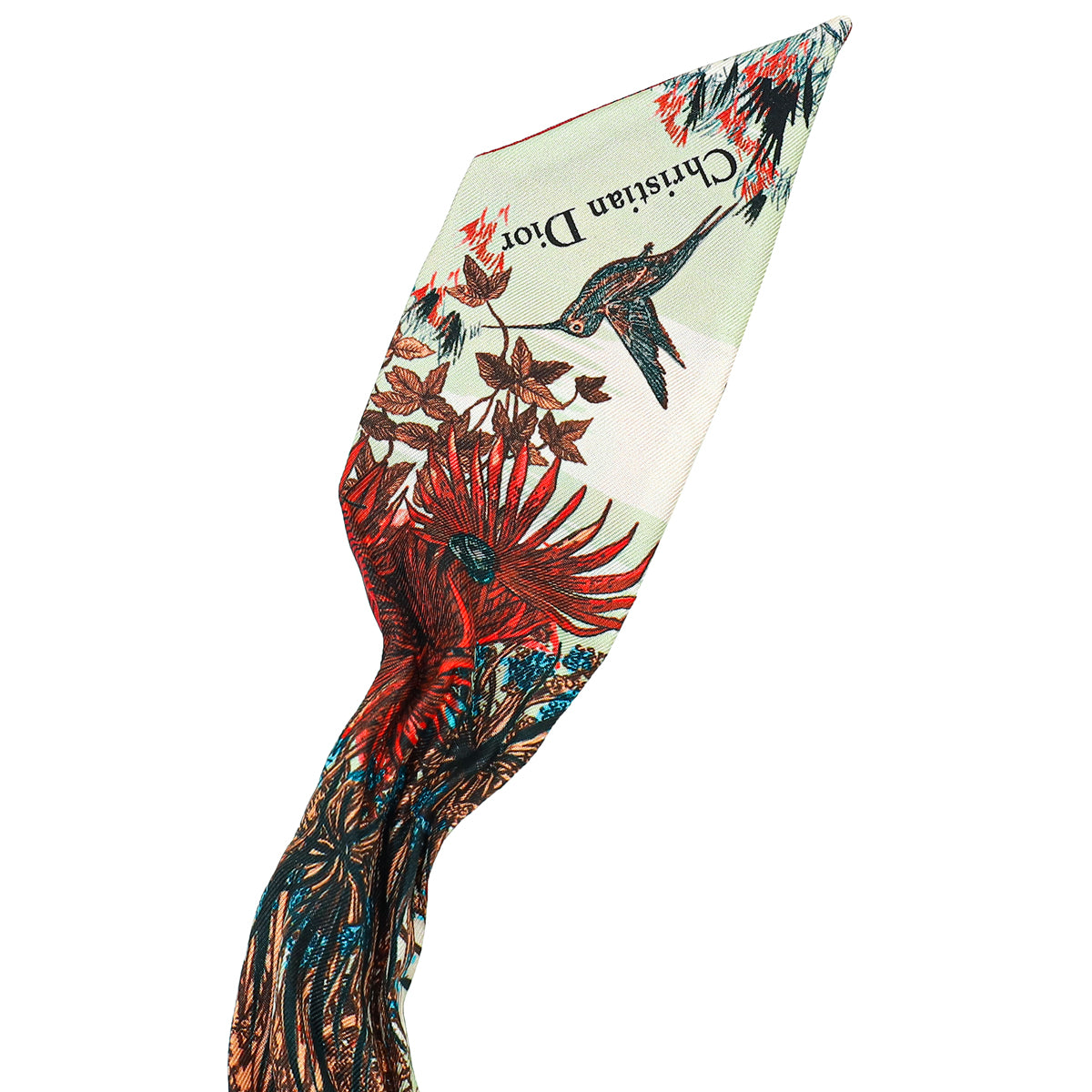 Christian Dior Multicolor Wetland Print Twilly Scarf-Christian Dior-THE CLOSET