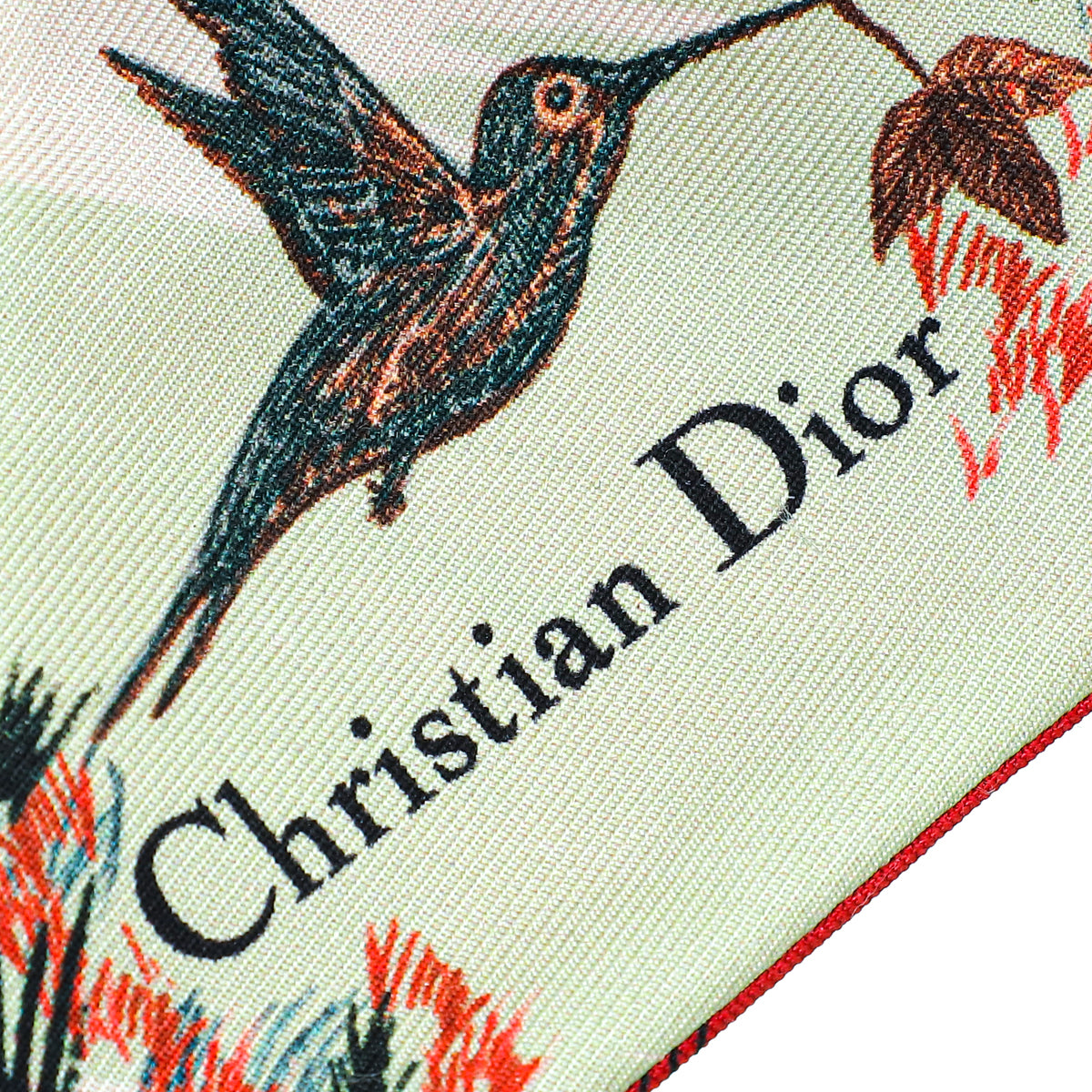 Christian Dior Multicolor Wetland Print Twilly Scarf