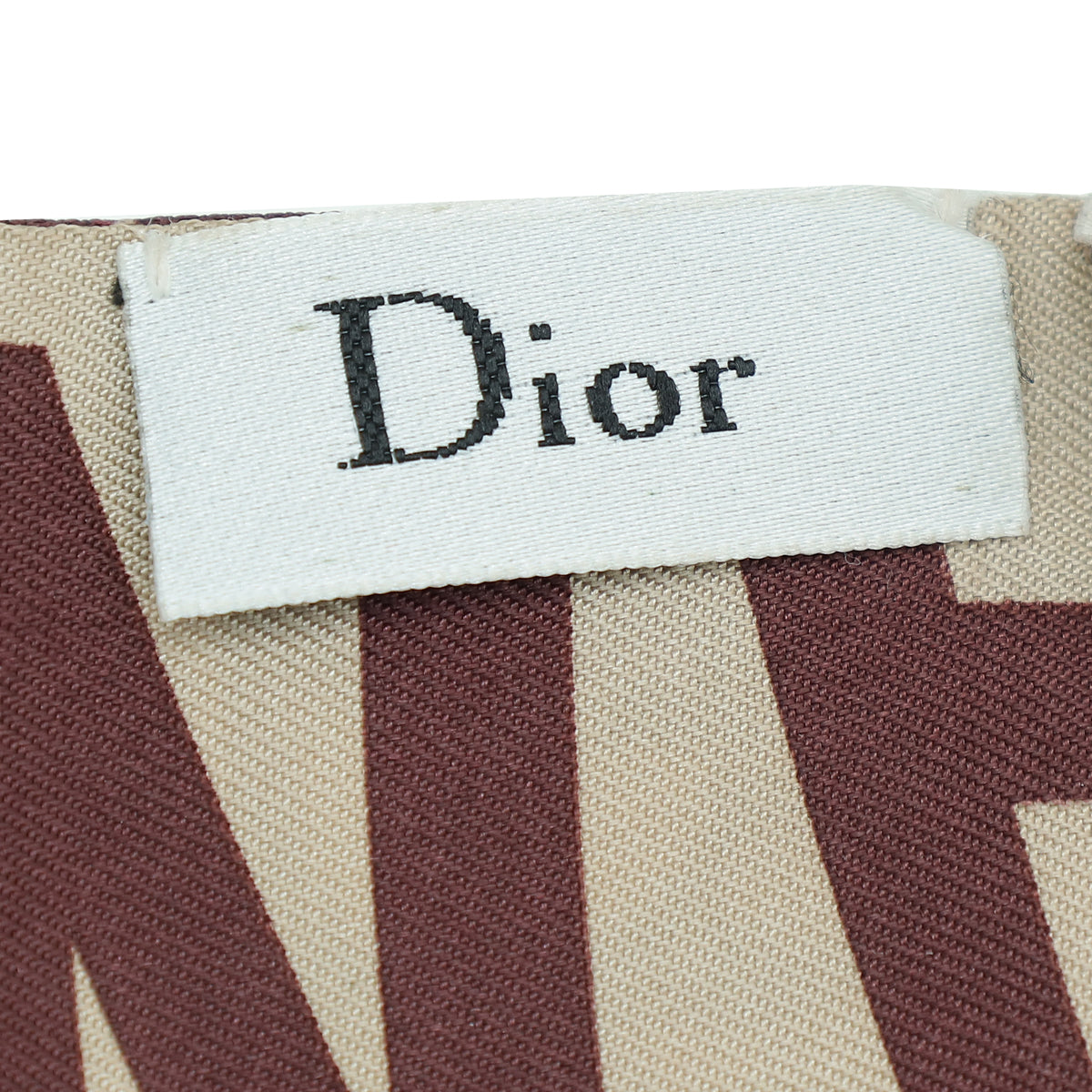 Christian Dior Burgundy Silk Oblique Mitzah Scarf
