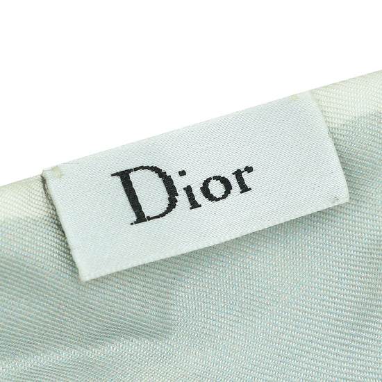 Christian Dior Grey Multicolor Abcdior Zodiac Mitzah L Scarf Twilly