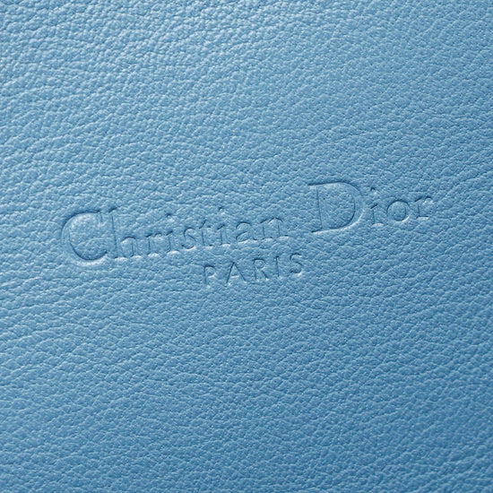 Christian Dior Cloud Blue Lady Dior 5 Gusset Chain Wallet