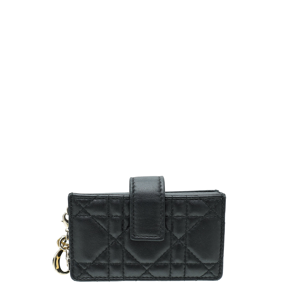 Christian Dior Black Lady Dior 5 Gusset Card Holder-Christian Dior-THE CLOSET