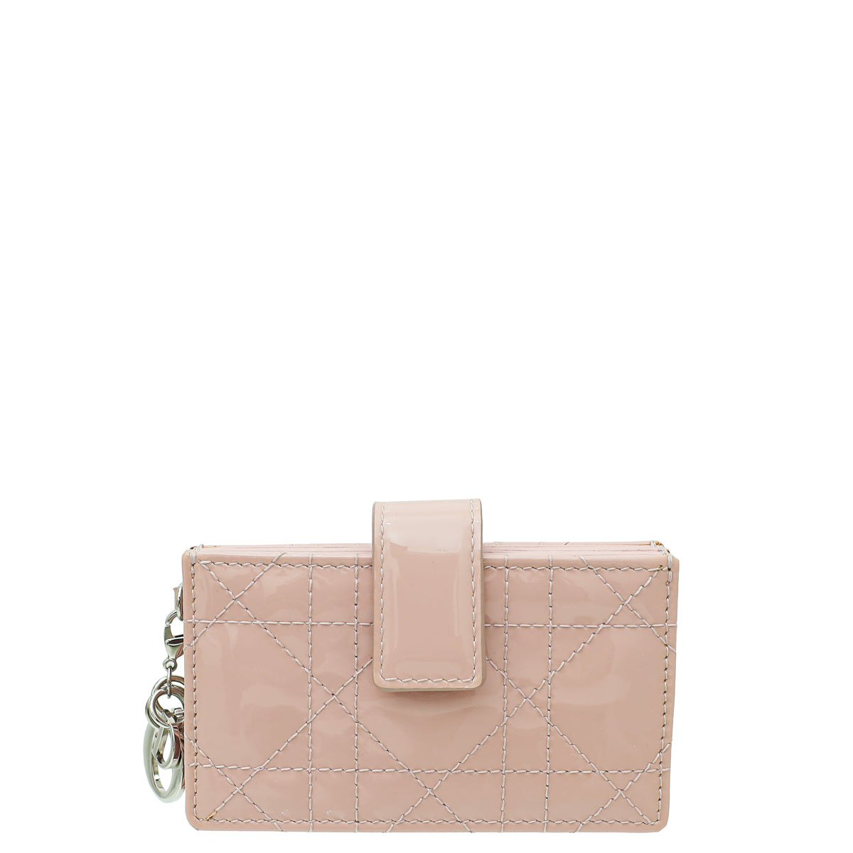Christian Dior Light Pink Lady Dior 5 Gusset Card Holder-Christian Dior-THE CLOSET