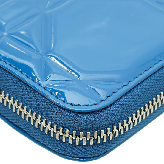 Christian Dior Blue Cannage Embossed "Tutti Dior" Zippy Wallet