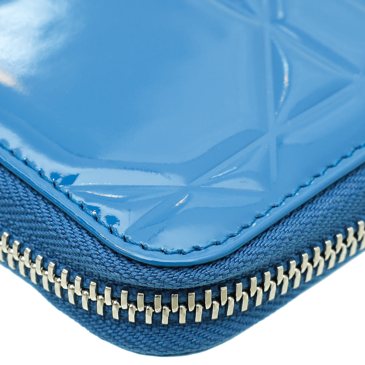 Christian Dior Blue Cannage Embossed "Tutti Dior" Zippy Wallet