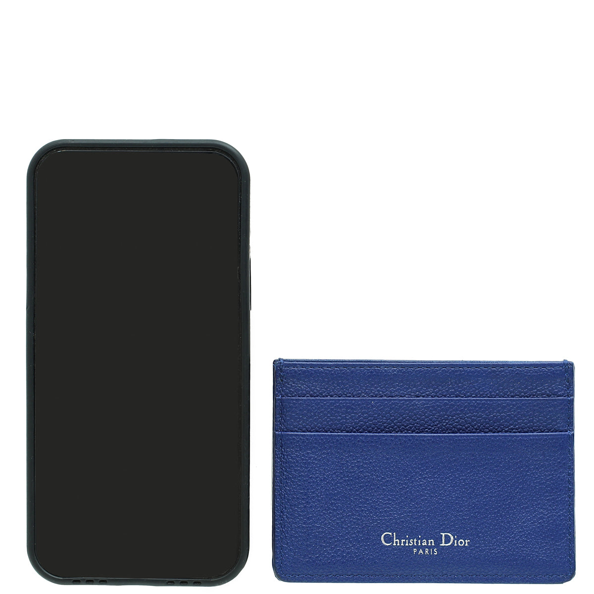 Christian Dior Blue Diorama Card Holder-Christian Dior-THE CLOSET