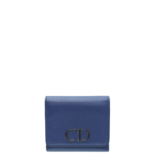 Christian Dior Navy Blue Mania Compact Wallet