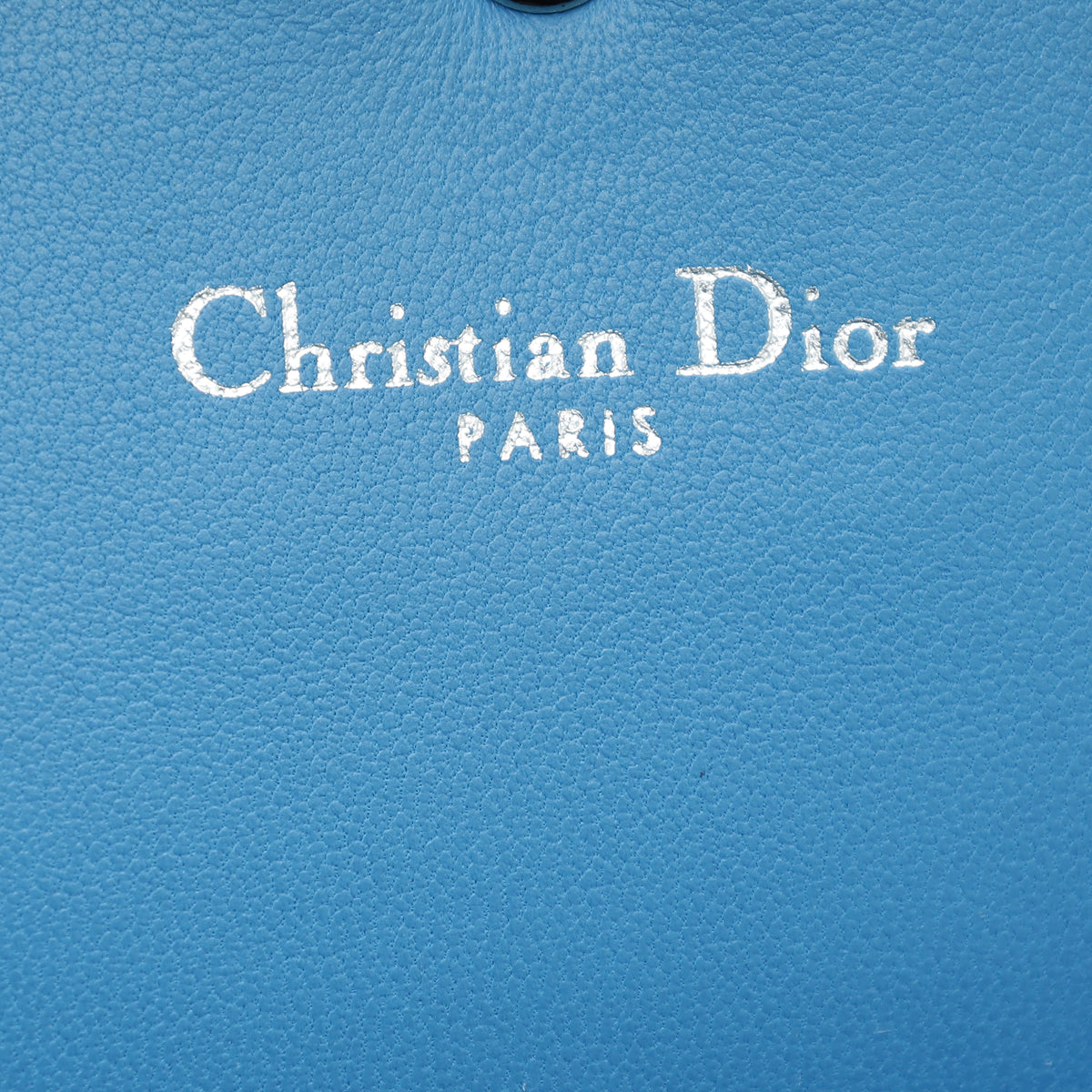 Christian Dior Blue Diorama Wallet on Chain