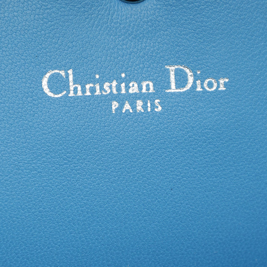 Christian Dior Blue Diorama Wallet on Chain