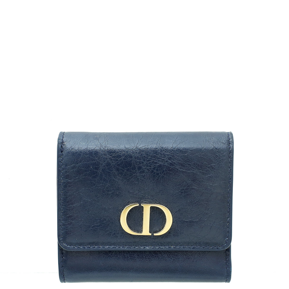 Christian Dior Navy Blue 30 Montaigne Lotus Wallet-Christian Dior-THE CLOSET