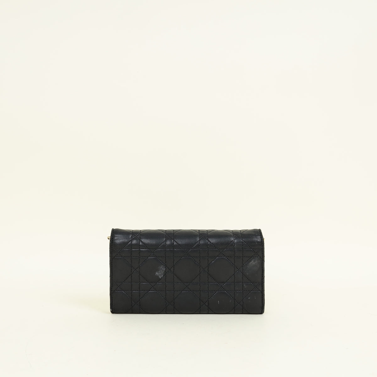Christian Dior Black Cannage New Lock Wallet