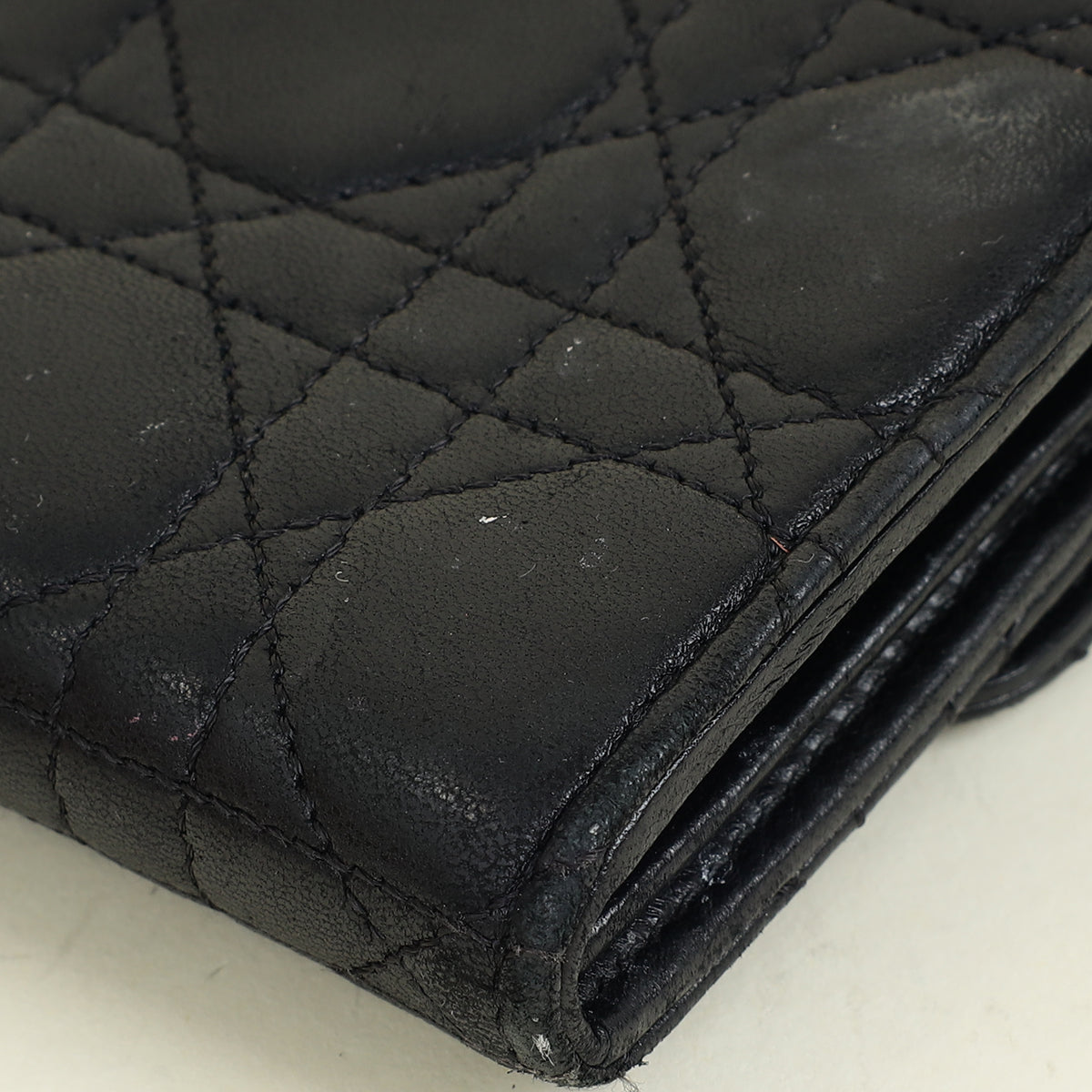 Christian Dior Black Cannage New Lock Wallet
