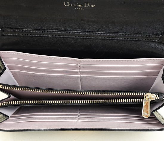 Christian Dior Black Cannage New Lock Wallet