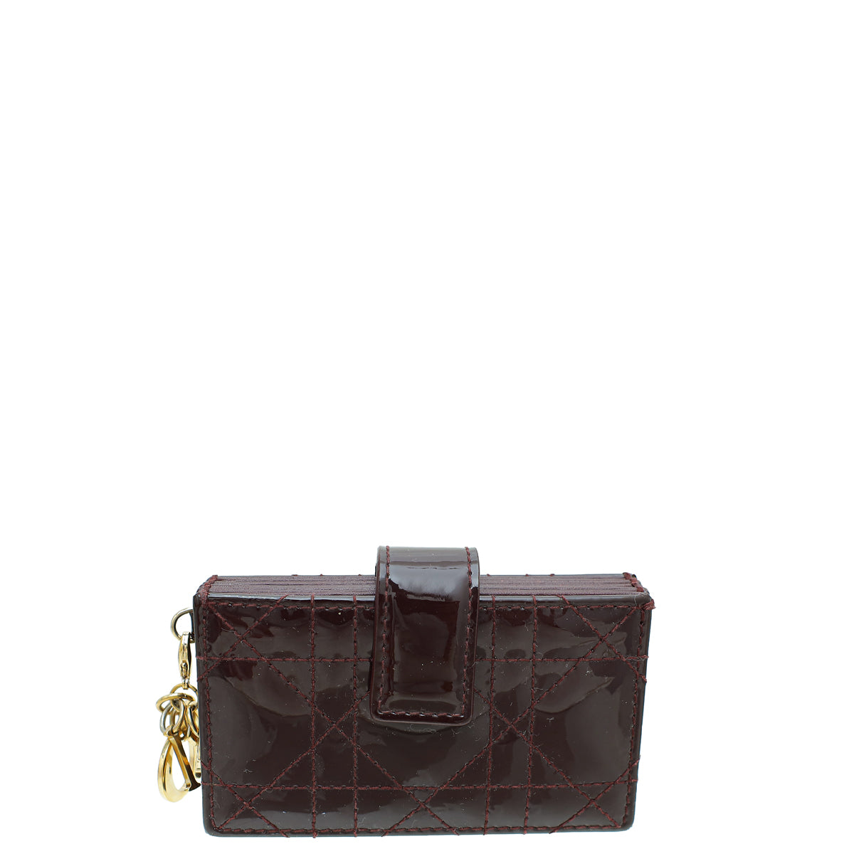 Christian Dior Burgundy Lady Dior 5 Gusset Card Holder-Christian Dior-THE CLOSET